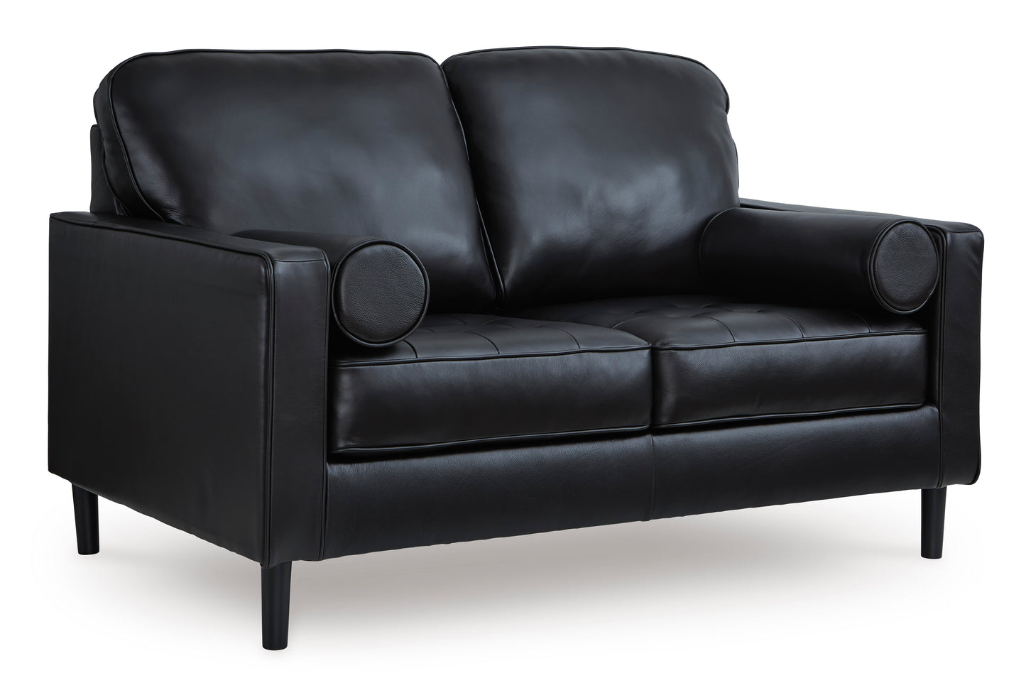 Bryceview Loveseat- Leather- Onyx Color