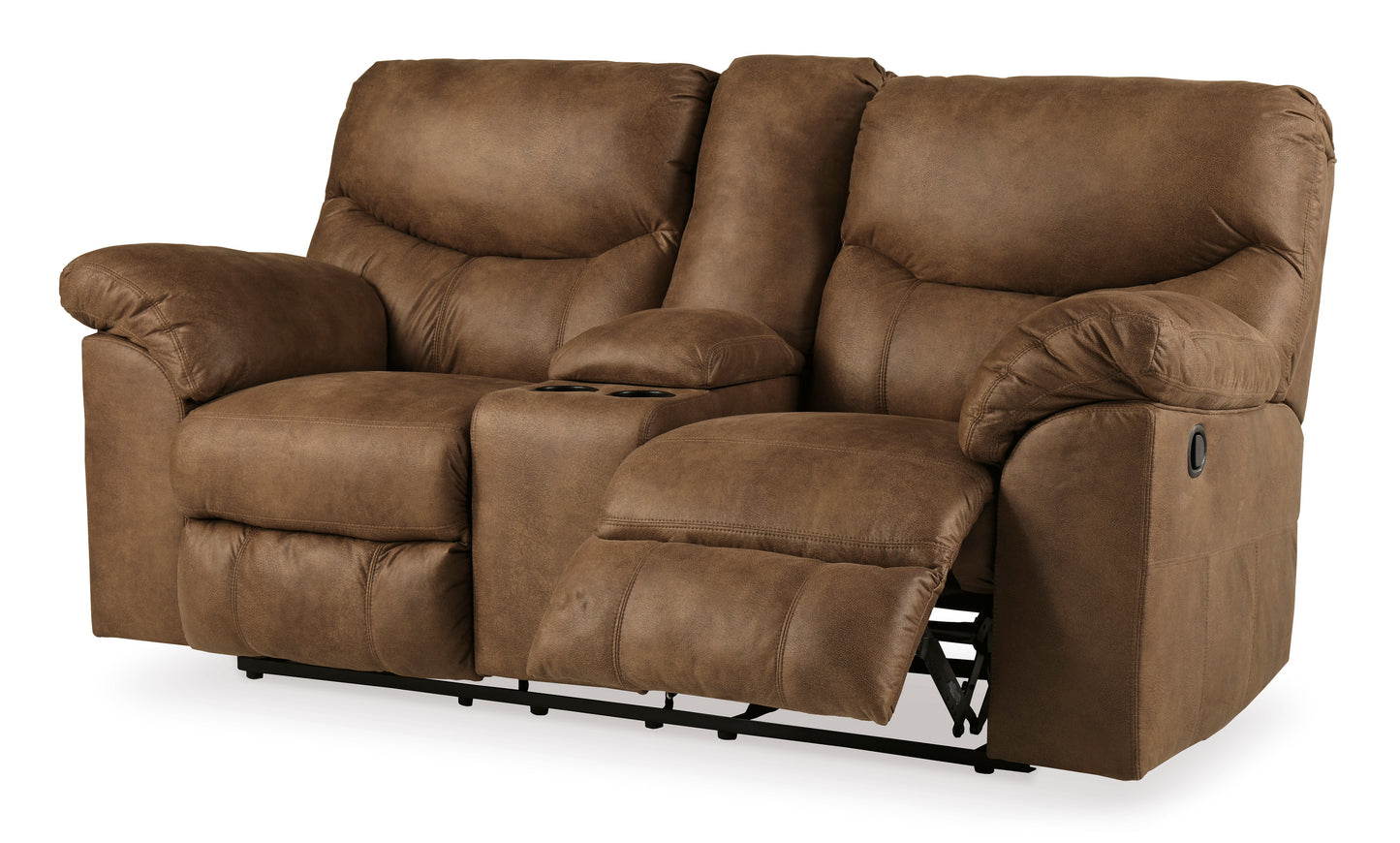 Boxberg DBL Rec Loveseat w/Console-Brown Color