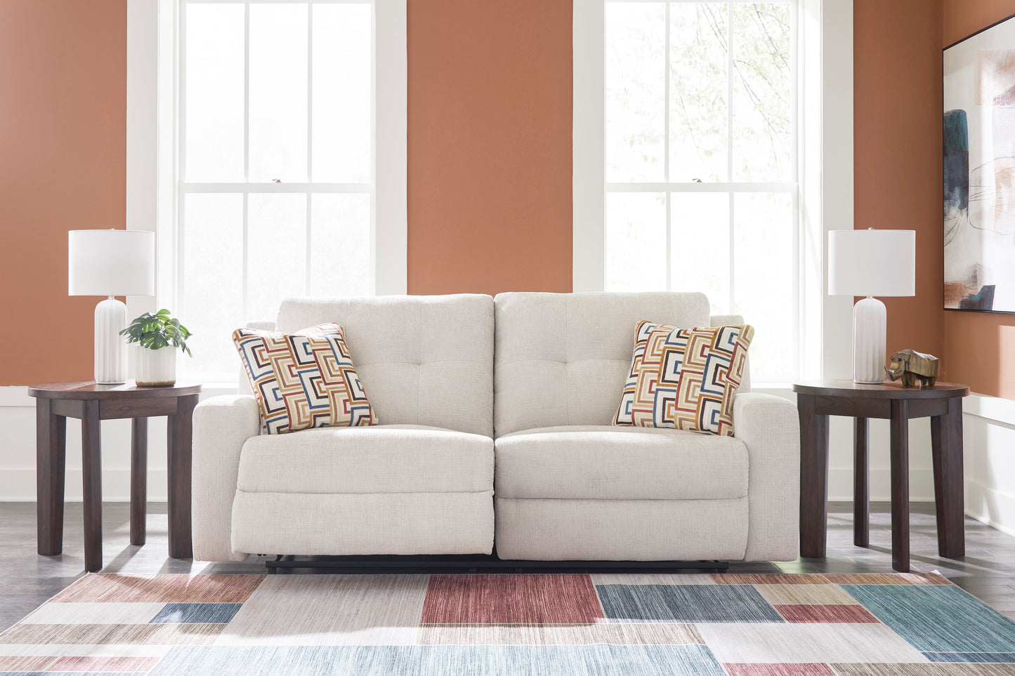 Danum 2 Seat Reclining Sofa-- Stone Color
