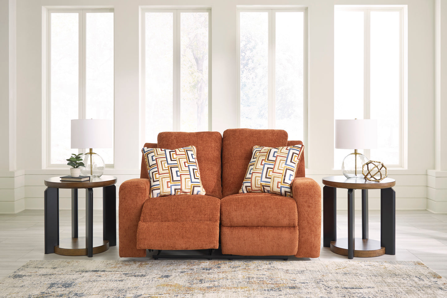 Danum Reclining Loveseat- Spice Color