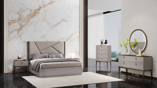 B776 STORAGE LIFT UP BED SET ( 7 PC SET ) ( Italian Style bed set )