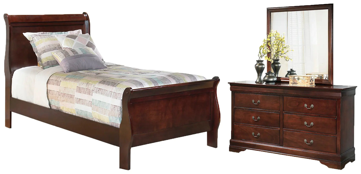 Alisdair Sleigh Bed With Mirrored Dresser Premier Furniture & Mattress