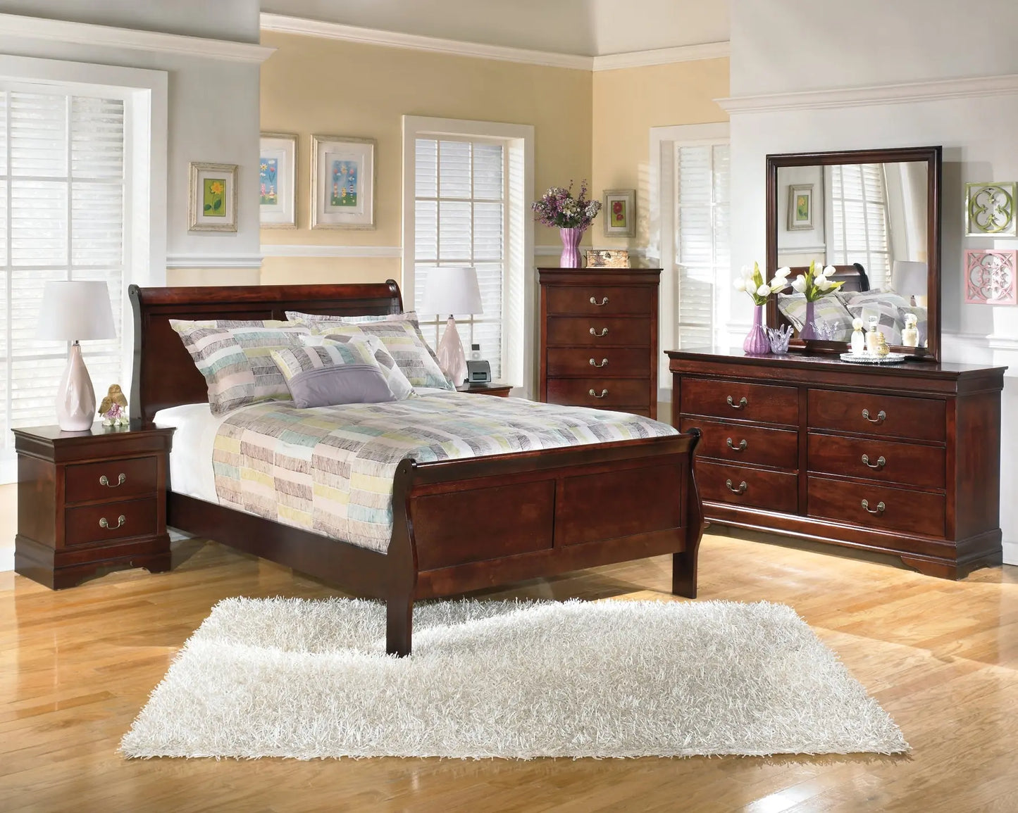 Alisdair Sleigh Bed With Mirrored Dresser Premier Furniture & Mattress