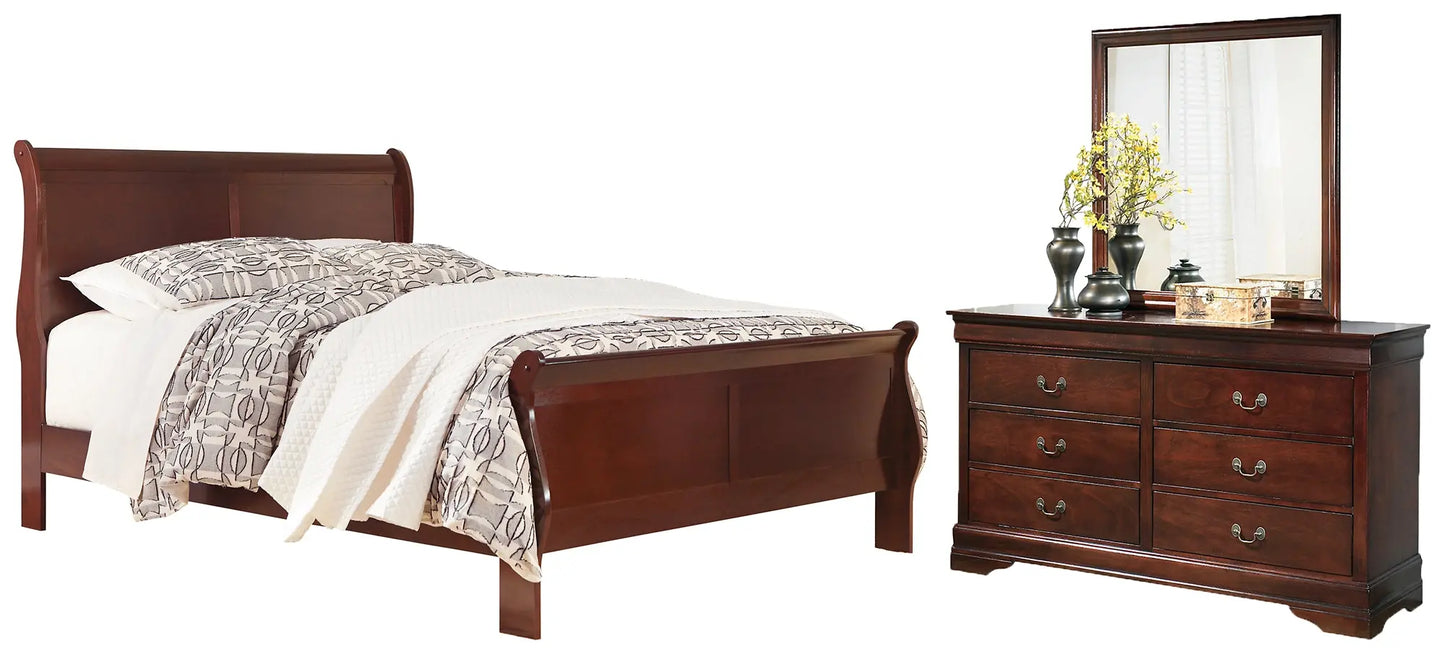 Alisdair Sleigh Bed With Mirrored Dresser Premier Furniture & Mattress