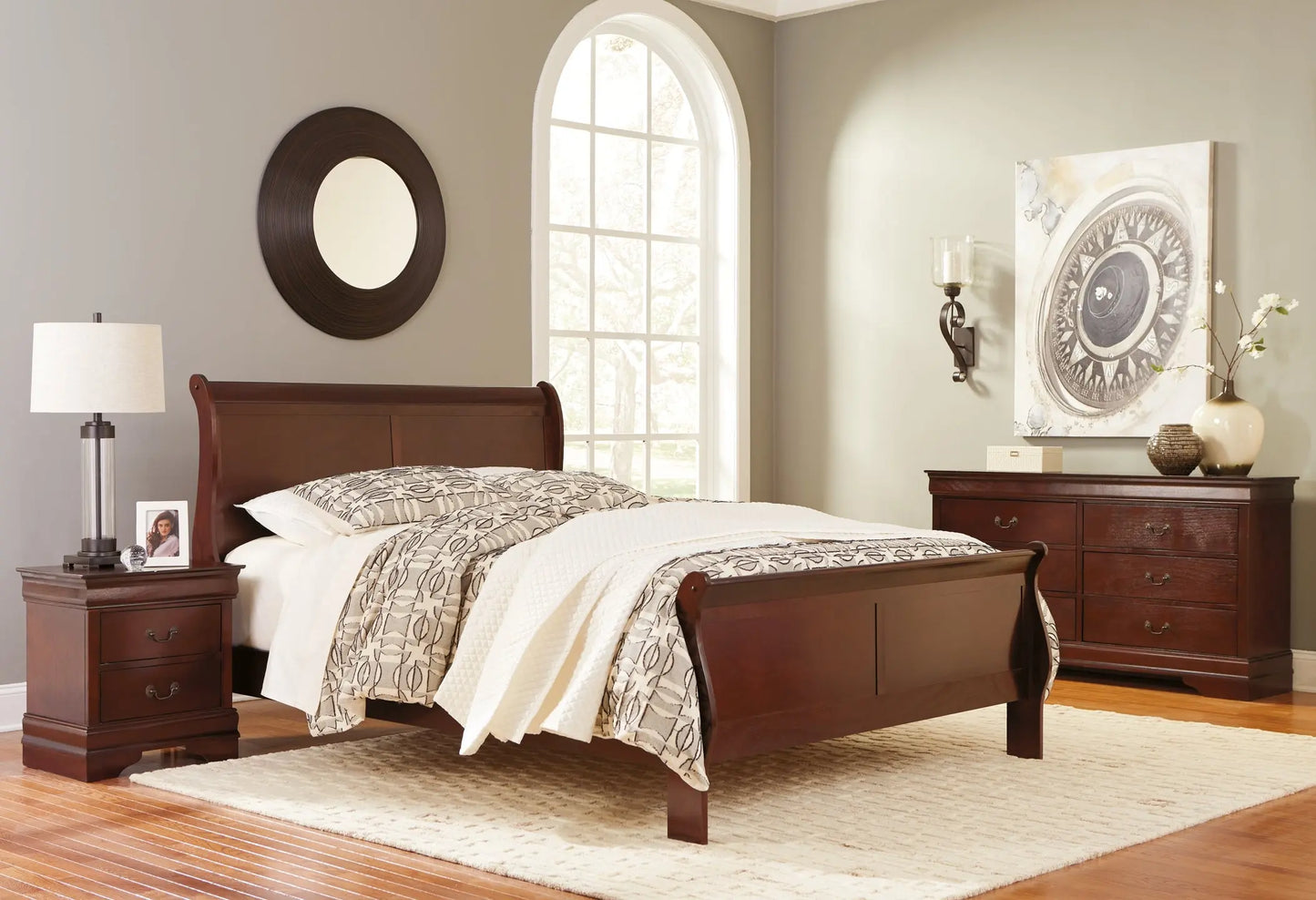 Alisdair Sleigh Bed With Mirrored Dresser Premier Furniture & Mattress