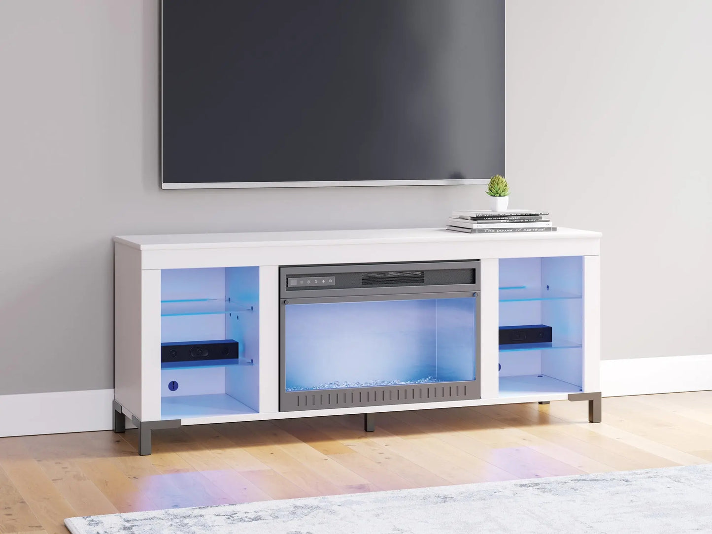 Brollevi TV Stand with Fireplace Premier Furniture & Mattress