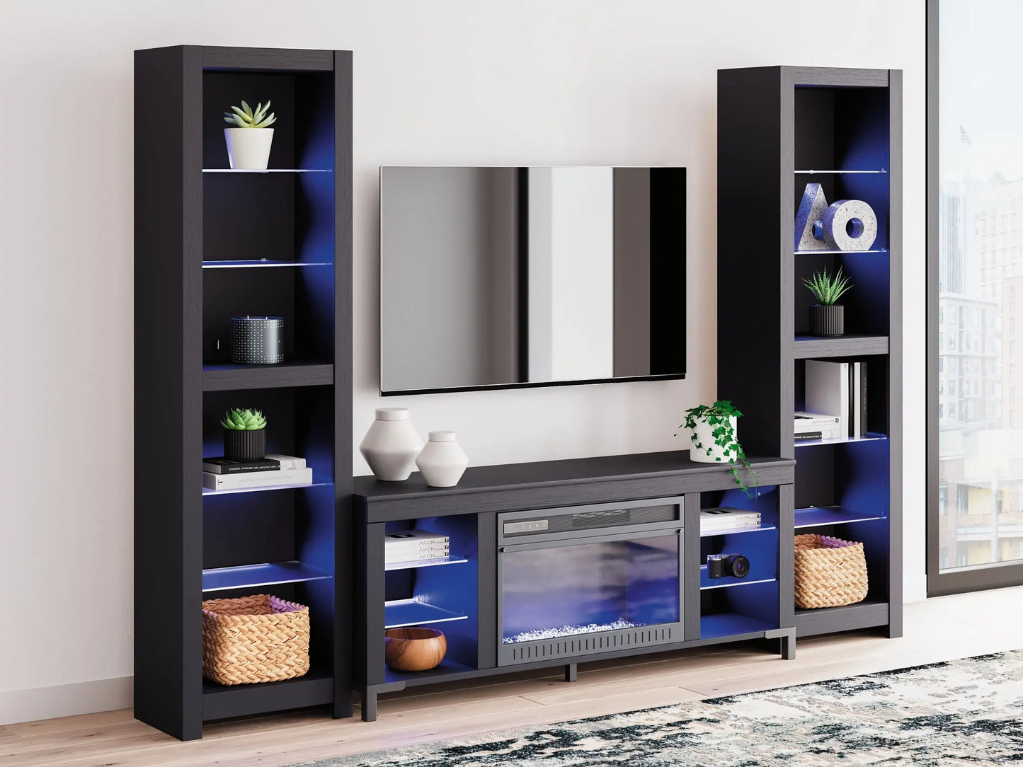 Cayberry 3-Piece Entertainment Center with Electric Fireplace Premier Furniture & Mattress
