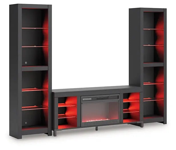 Cayberry 3-Piece Entertainment Center with Electric Fireplace Premier Furniture & Mattress