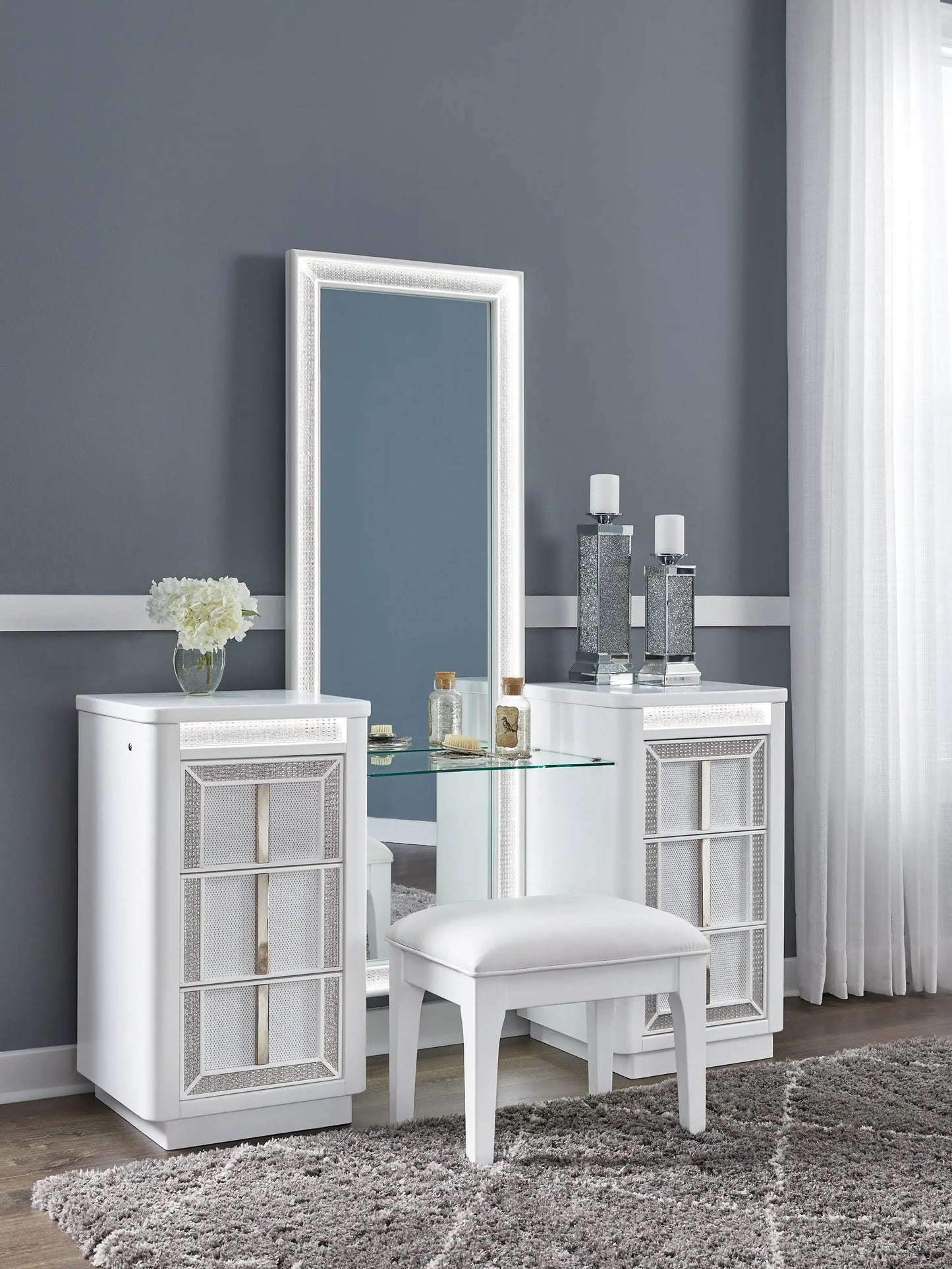 Chalanna Vanity with Mirror Premier Furniture & Mattress