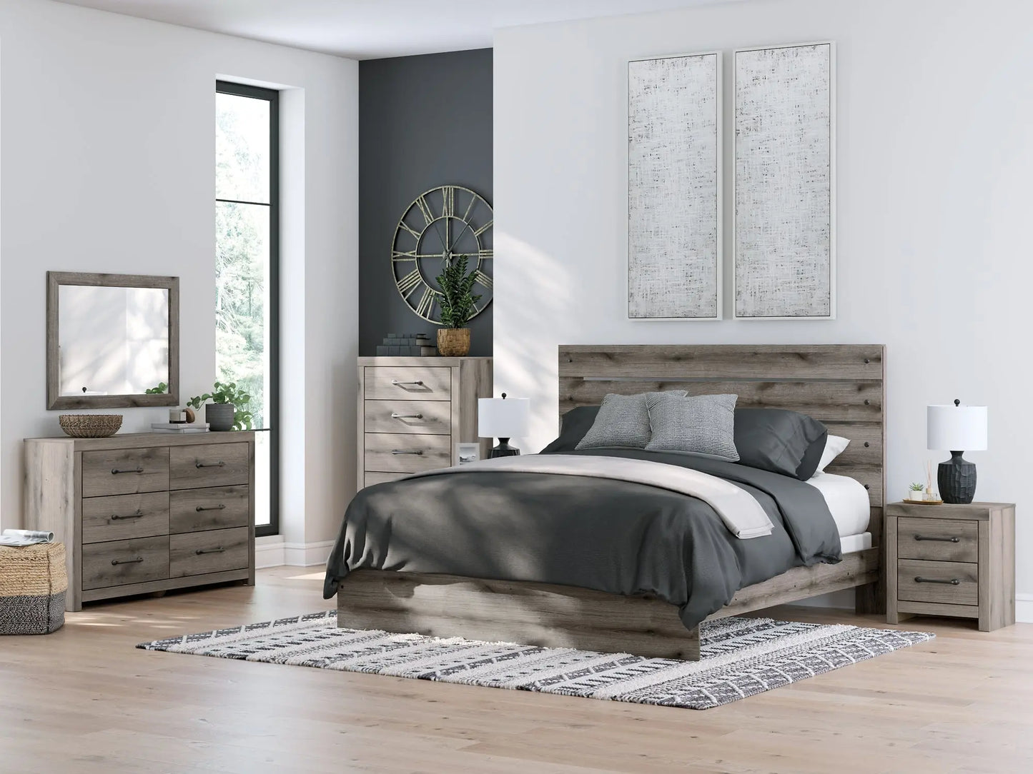 Graystorm Two Drawer Night Stand Premier Furniture & Mattress