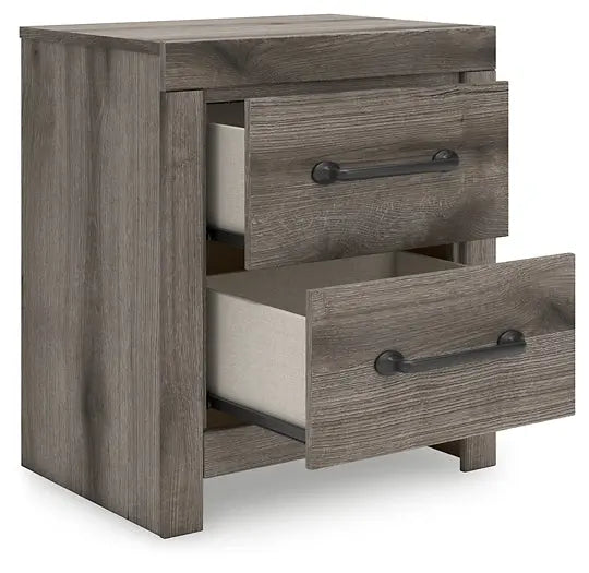 Graystorm Two Drawer Night Stand Premier Furniture & Mattress
