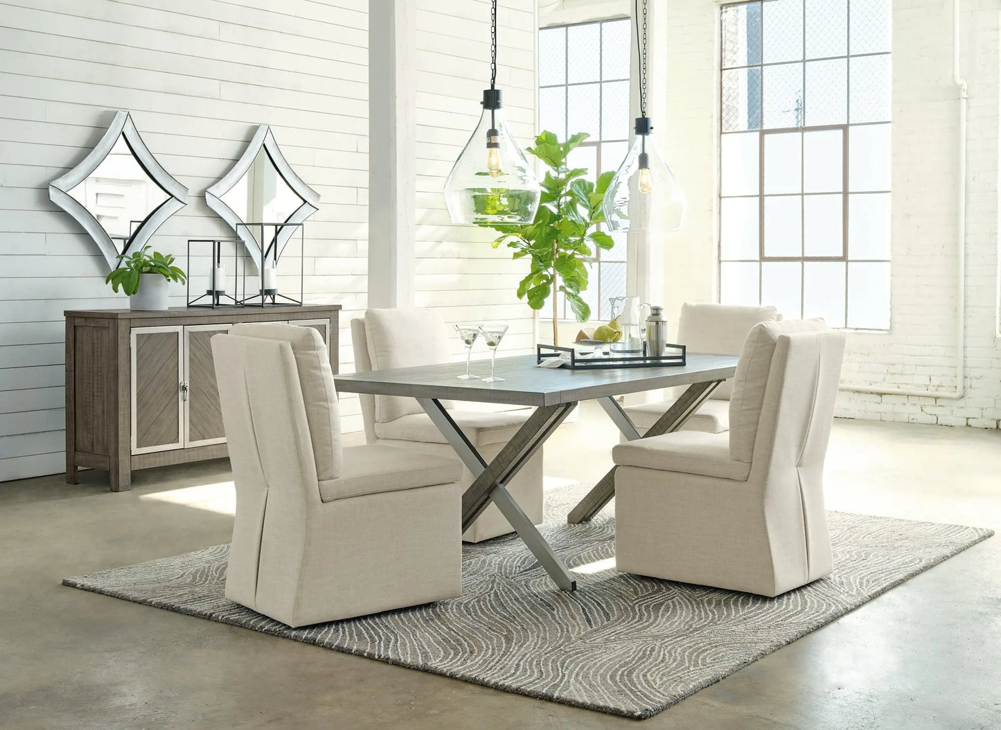 Krystanza Dining Table and 4 Chairs with Storage Premier Furniture & Mattress