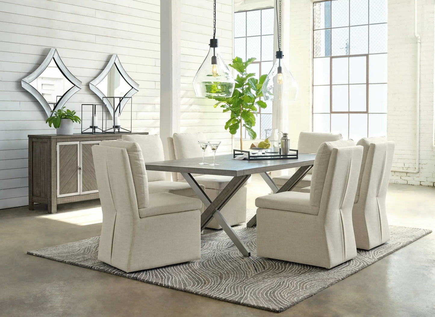 Krystanza Dining Table and 6 Chairs with Storage Premier Furniture & Mattress
