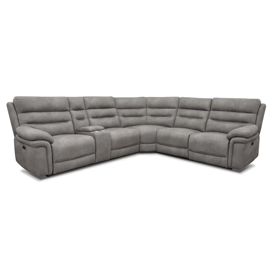 PINNACLE 6-Piece Reclining Sectional w Adjustable Headrests