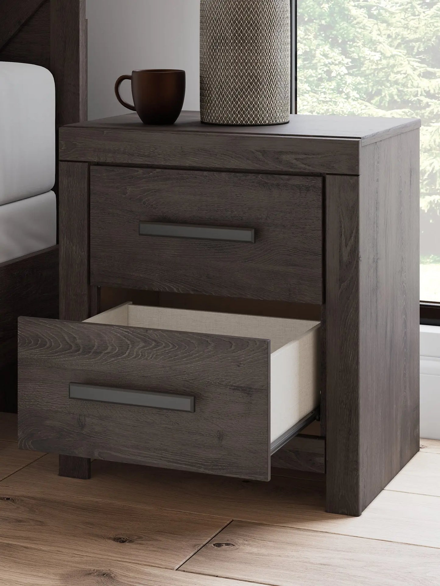 Prendonea Two Drawer Night Stand Premier Furniture & Mattress