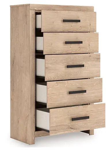 Sanginlane Five Drawer Chest Premier Furniture & Mattress