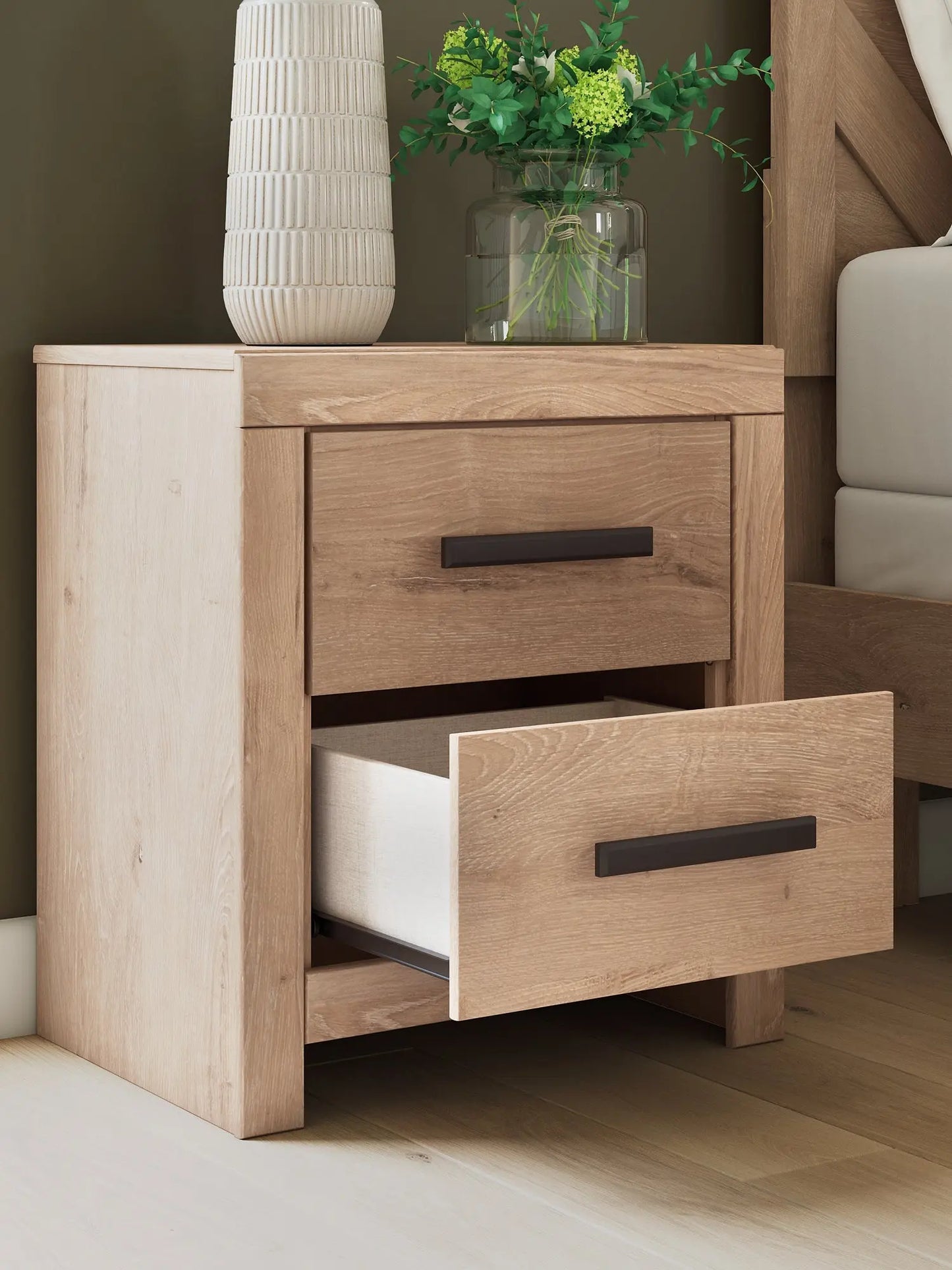 Sanginlane Two Drawer Night Stand Premier Furniture & Mattress