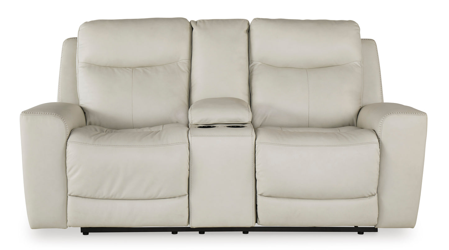 Mindanao PWR REC Loveseat/CON/ADJ HDRST- Coconut Color