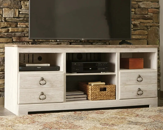 Willowton LG TV Stand w/Fireplace Option - Premier Furniture & Mattress