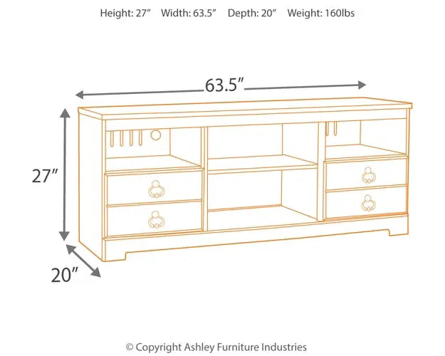 Willowton LG TV Stand w/Fireplace Option - Premier Furniture & Mattress