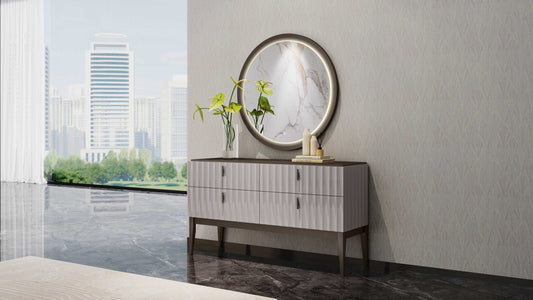 B776 DRESSER AND MIRROR