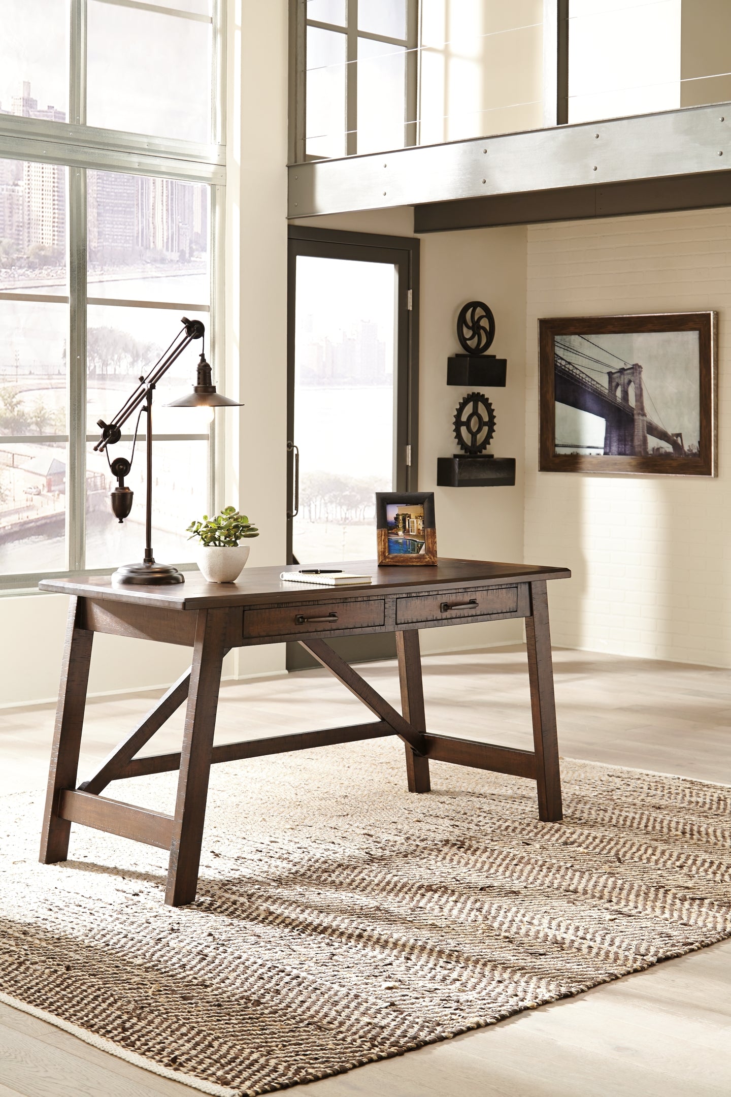 Baldridge Home Office Large Leg Desk - Premier Furniture & Mattress