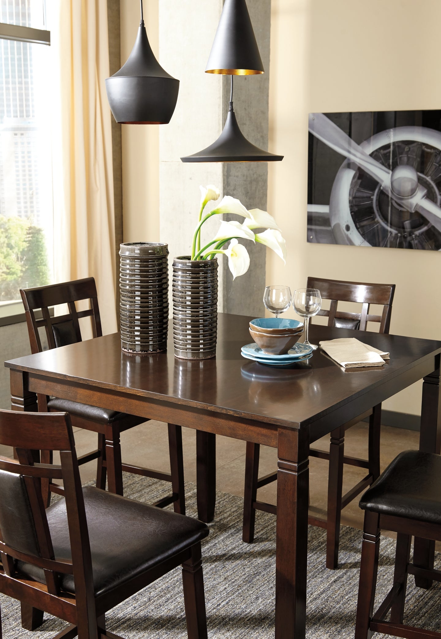 Bennox DRM Counter Table Set (5/CN) - Premier Furniture & Mattress