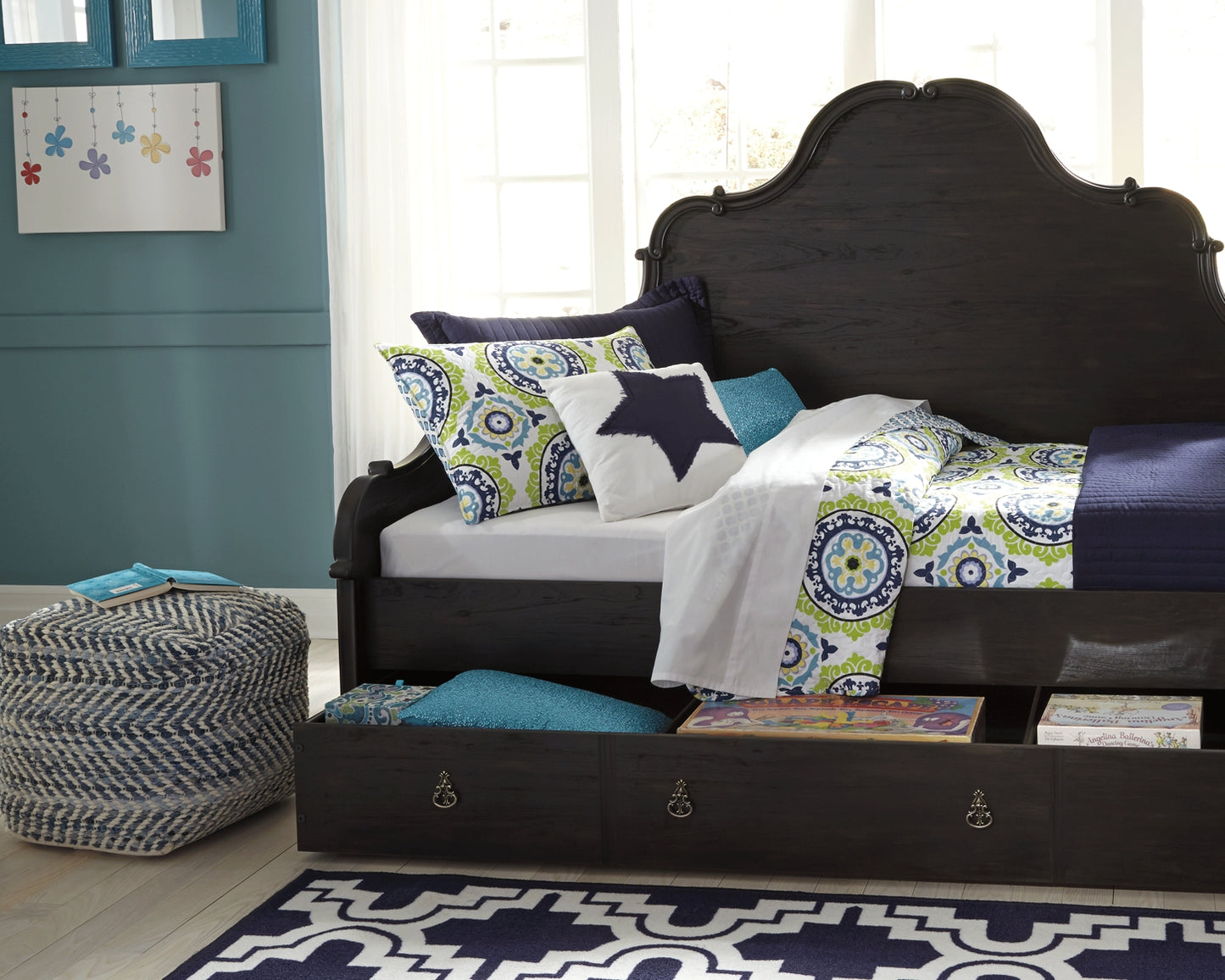Chevron Pouf - Premier Furniture & Mattress