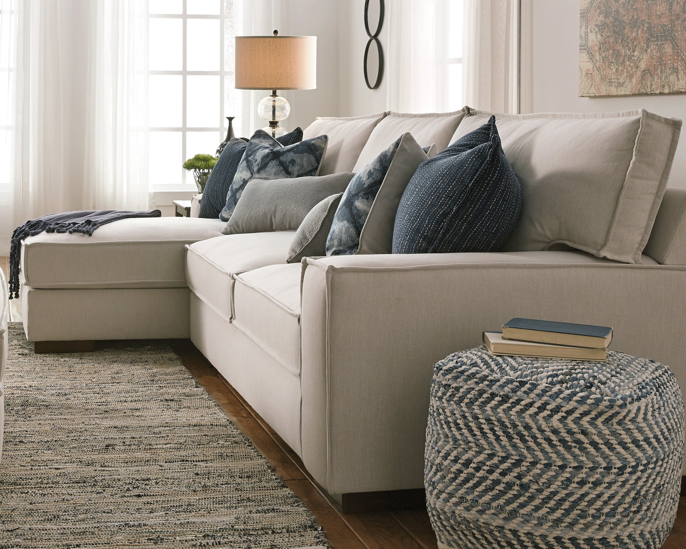 Chevron Pouf - Premier Furniture & Mattress