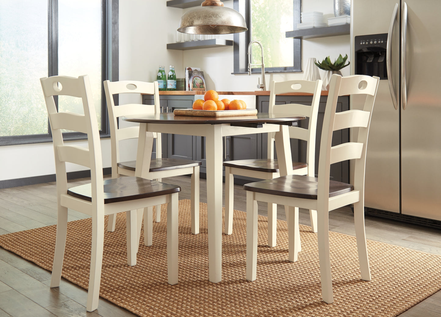 Woodanville Round DRM Drop Leaf Table - Premier Furniture & Mattress