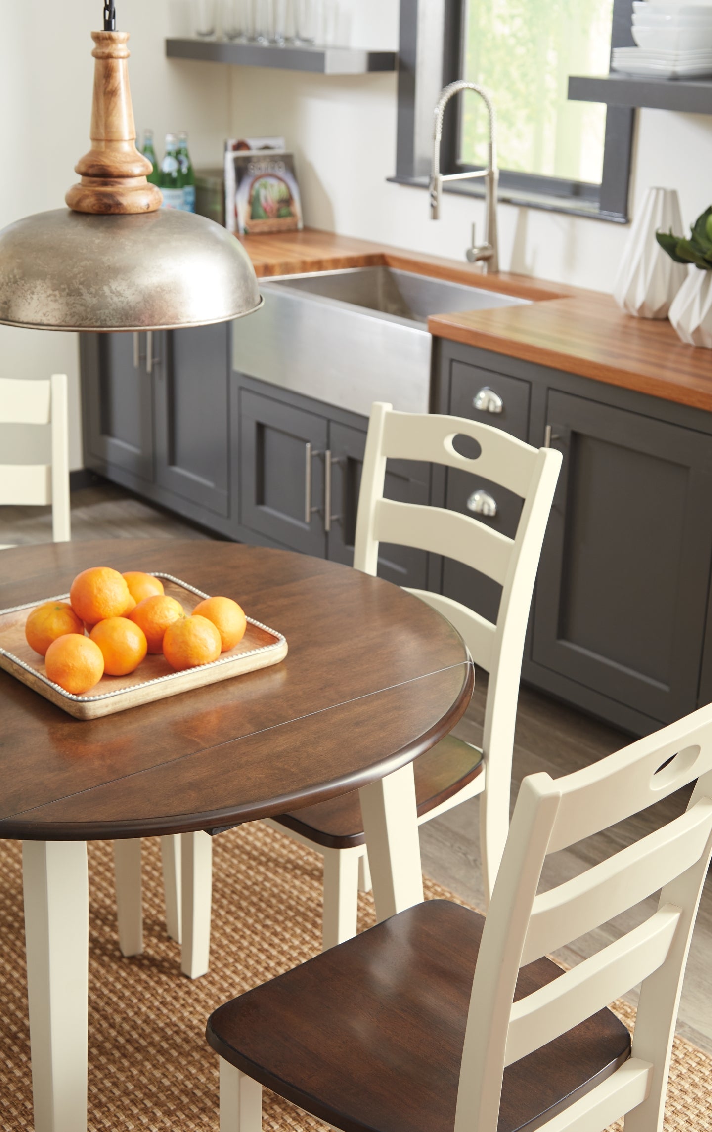 Woodanville Round DRM Drop Leaf Table - Premier Furniture & Mattress