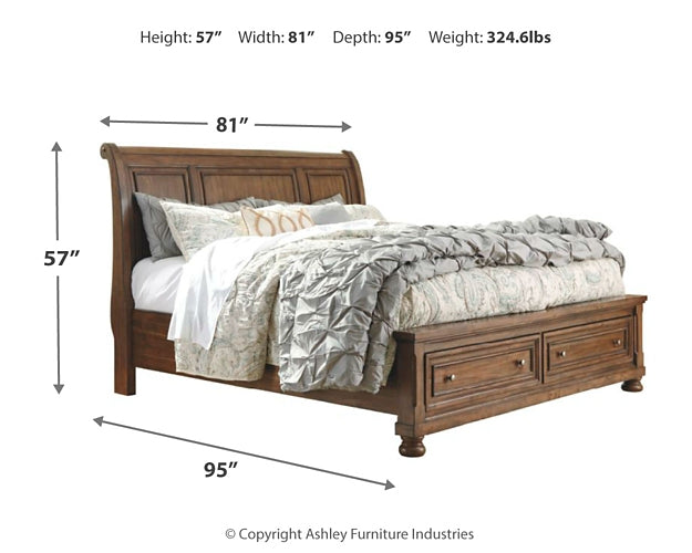 Robbinsdale Sleigh Bed With Storage - Premier Furniture & Mattress