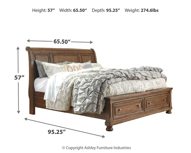Robbinsdale Sleigh Bed With Storage - Premier Furniture & Mattress