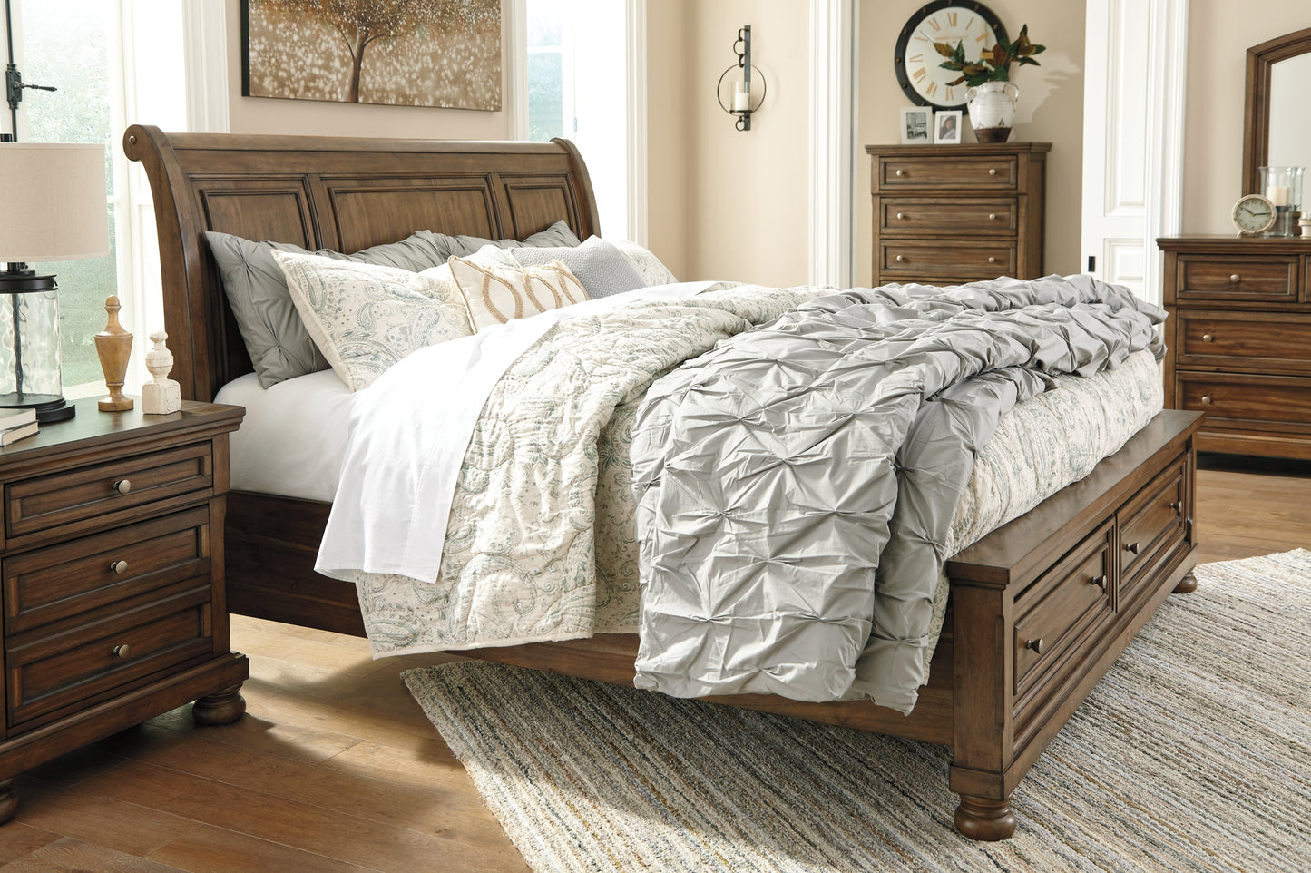 Robbinsdale Sleigh Bed With Storage - Premier Furniture & Mattress