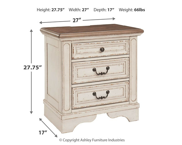 Realyn Three Drawer Night Stand - Premier Furniture & Mattress
