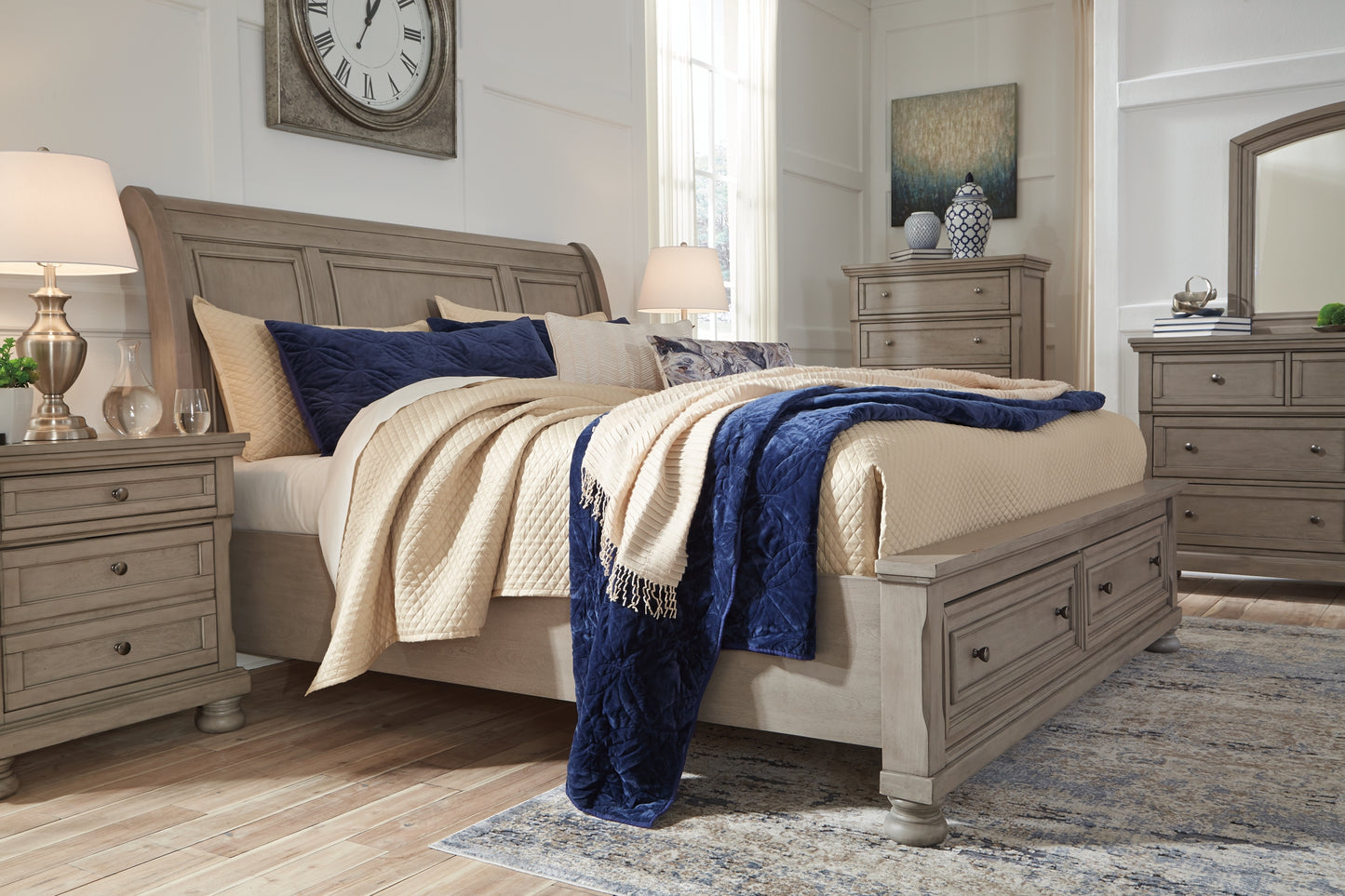Robbinsdale Sleigh Bed With Storage - Premier Furniture & Mattress