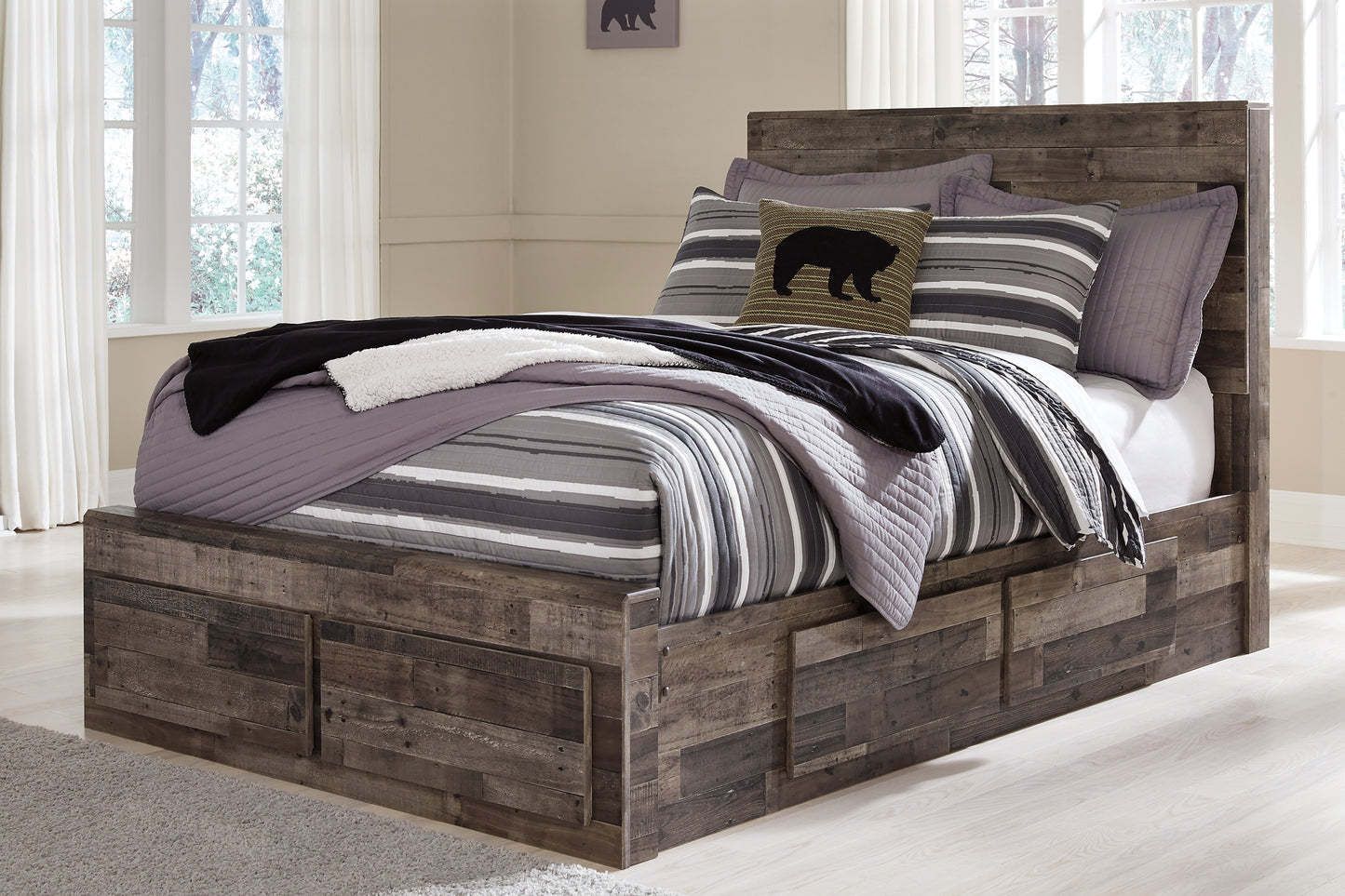 Derekson Panel Bed With 6 Storage Drawers - Premier Furniture & Mattress