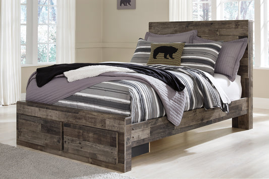 Derekson Panel Bed With 2 Storage Drawers - Premier Furniture & Mattress