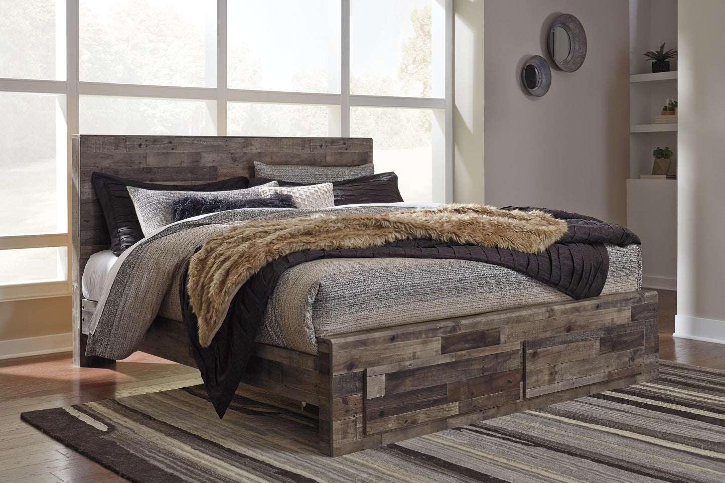 Derekson Panel Bed With 2 Storage Drawers - Premier Furniture & Mattress