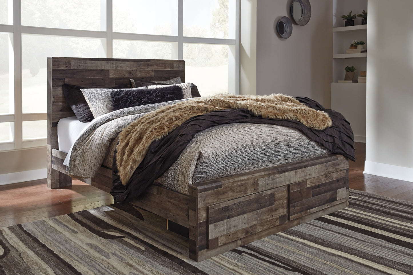 Derekson Panel Bed With 2 Storage Drawers - Premier Furniture & Mattress