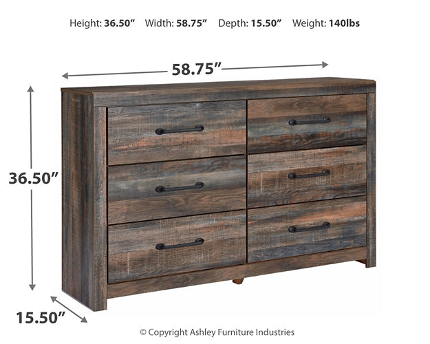 Drystan Six Drawer Dresser - Premier Furniture & Mattress