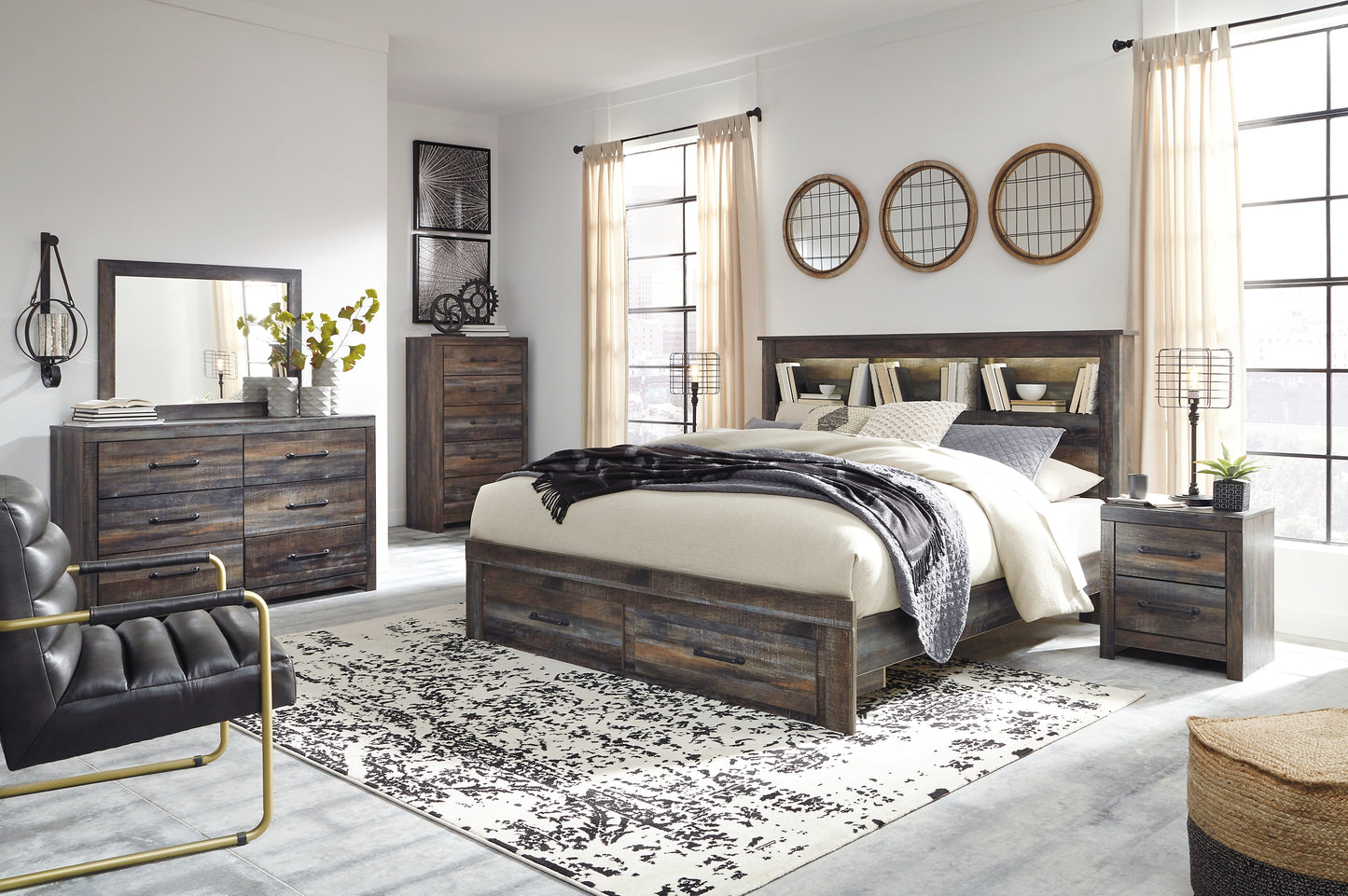 Drystan Bookcase Bed With 2 Storage Drawers - Premier Furniture & Mattress