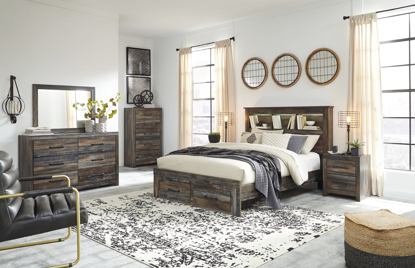 Drystan Bookcase Bed With 2 Storage Drawers - Premier Furniture & Mattress