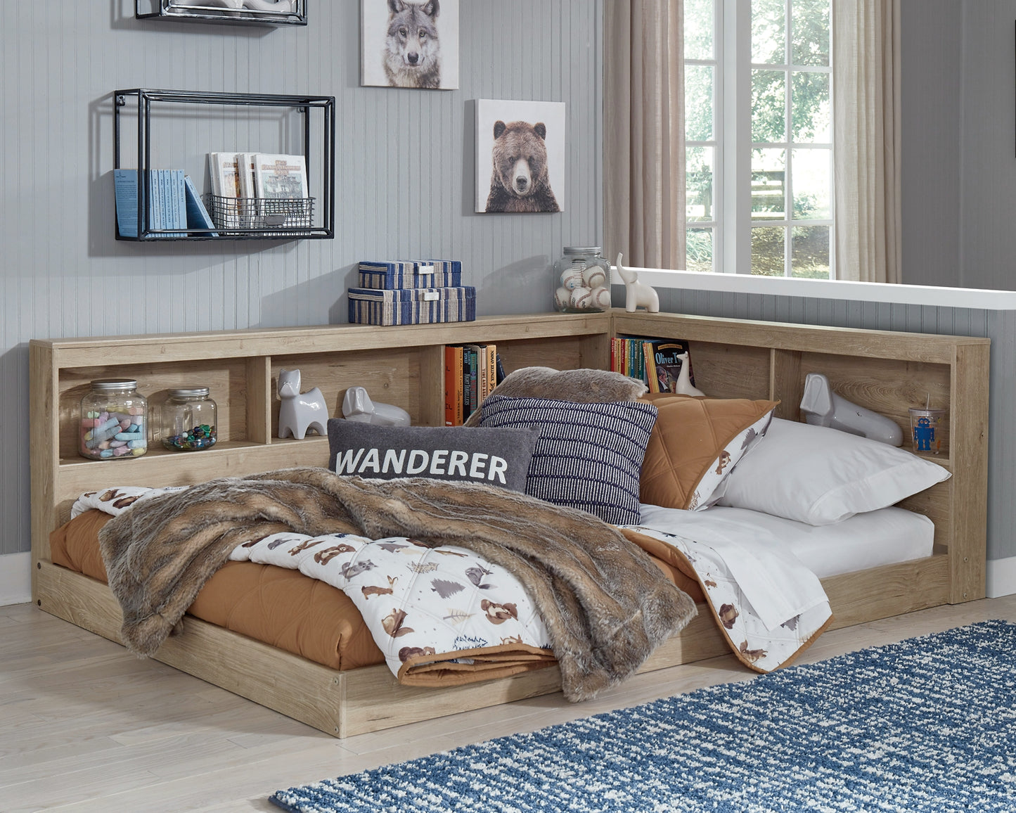 Oliah Bookcase Storage Bed - Premier Furniture & Mattress