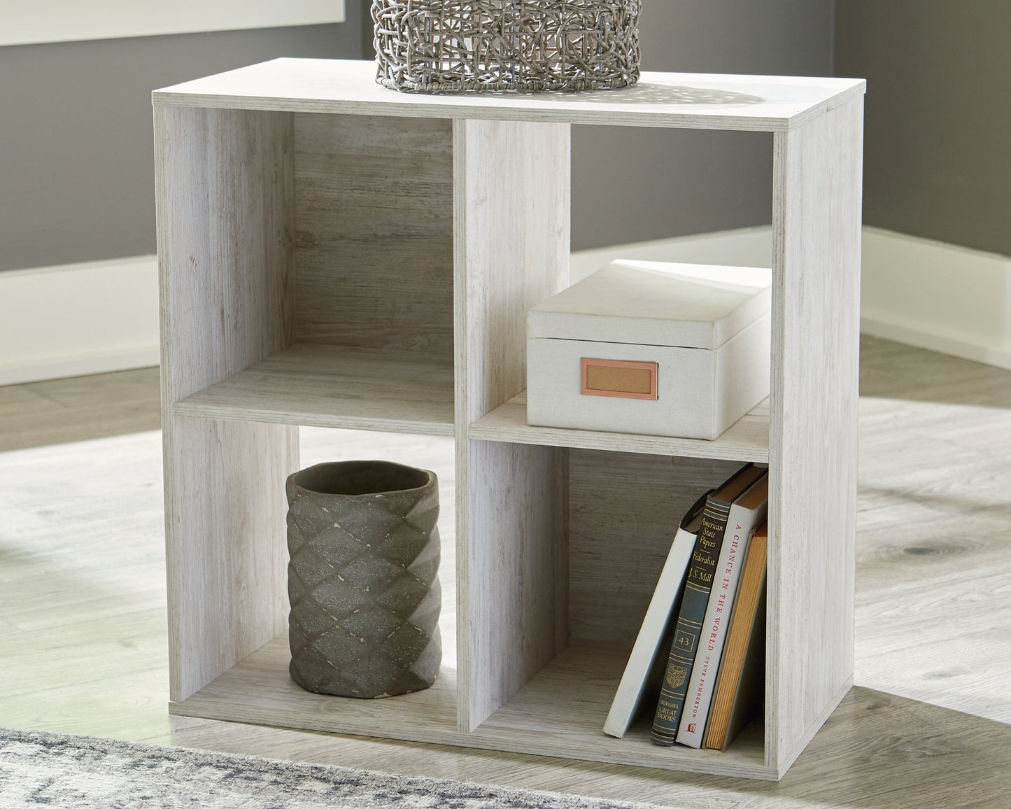 Paxberry Four Cube Organizer - Premier Furniture & Mattress