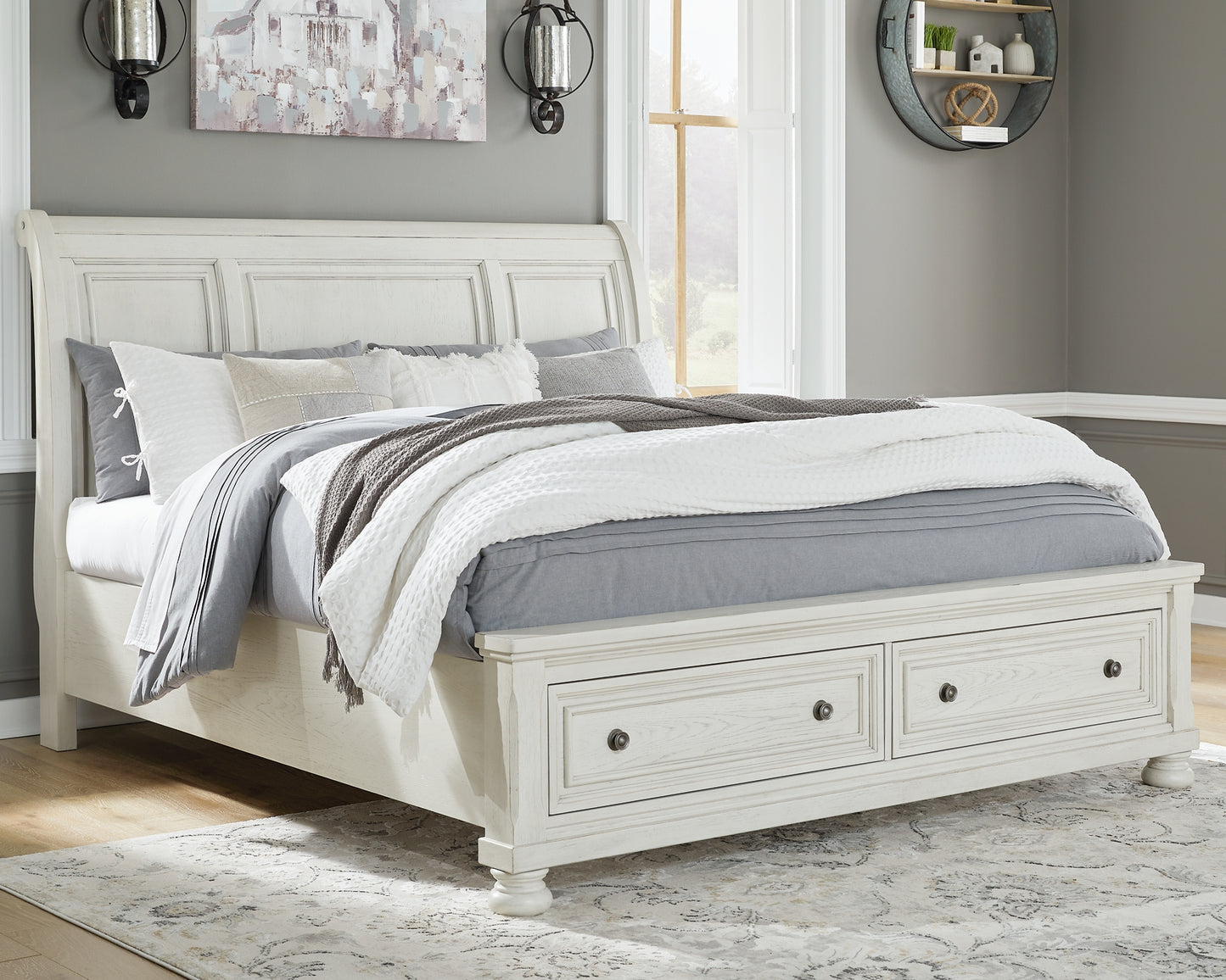 Robbinsdale Sleigh Bed With Storage - Premier Furniture & Mattress