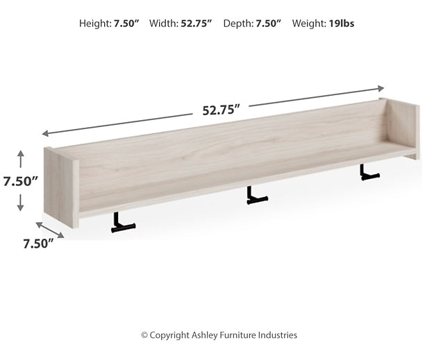Socalle Wall Mounted Coat Rack w/Shelf - Premier Furniture & Mattress