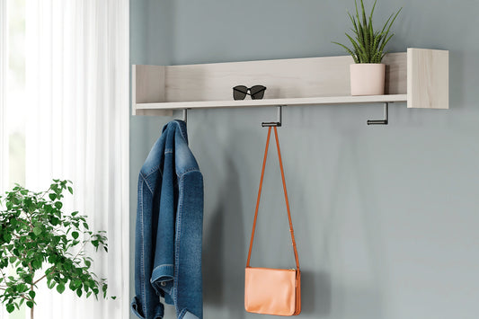 Socalle Wall Mounted Coat Rack w/Shelf - Premier Furniture & Mattress