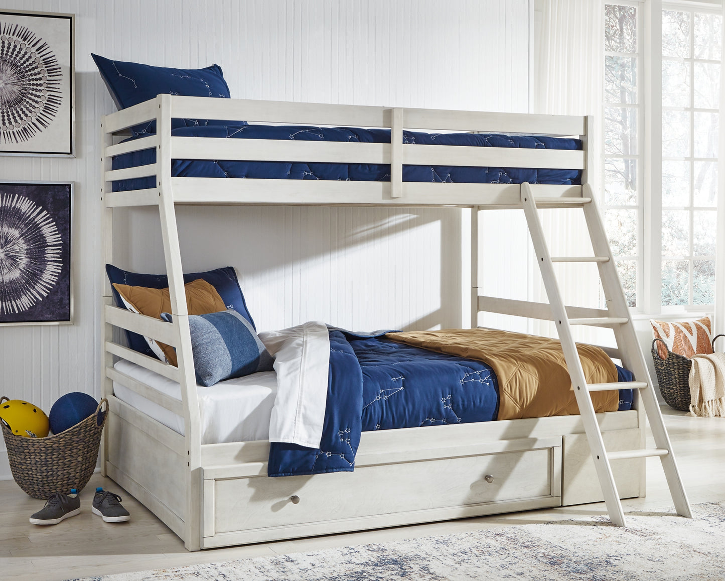 Robbinsdale Twin over Full Bunk Bed with Storage - Premier Furniture & Mattress