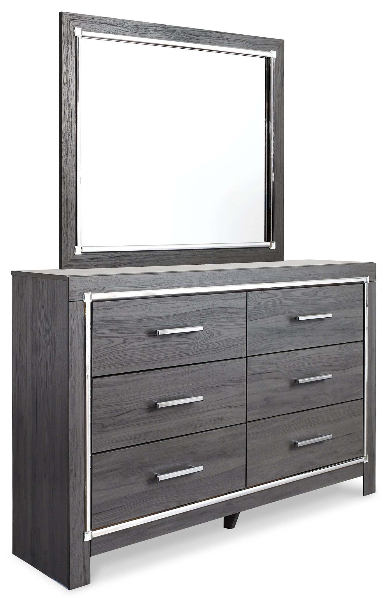 Lodanna Panel Bed With 2 Storage Drawers With Mirrored Dresser And Chest - Premier Furniture & Mattress